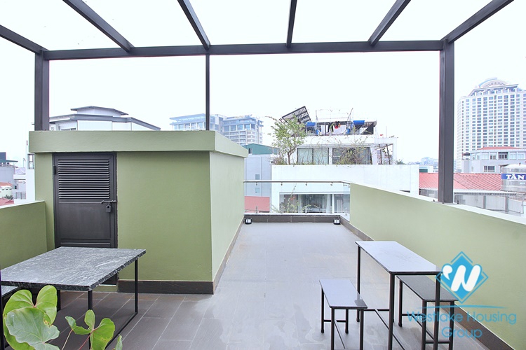 Renovated studio with huge balcony for rent in Xuan Dieu, Tay Ho